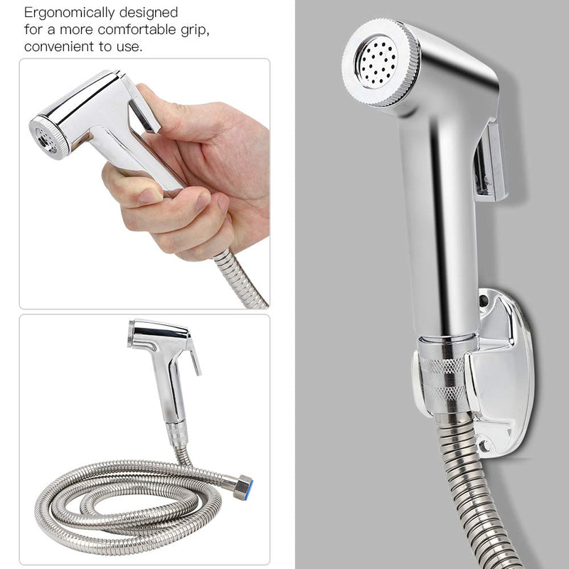 Toilet Sprayer, Handheld Bidet Sprayer Set G1/2in Bidets Handheld Bidet, ABS+Stainless Steel for Bathroom Bathroom Fixtures Toilet Bidet Supplies