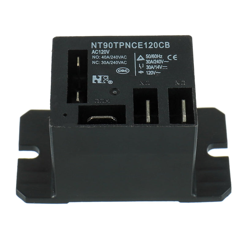 NT90-AC120V-10X Power Relay AC 120V Coil 120 VAC 30A 40A SPDT(1NO 1NC) with Flange Mounting and 10 Quick Connect Terminals Wires Mini Relay(Pack of 2pcs)