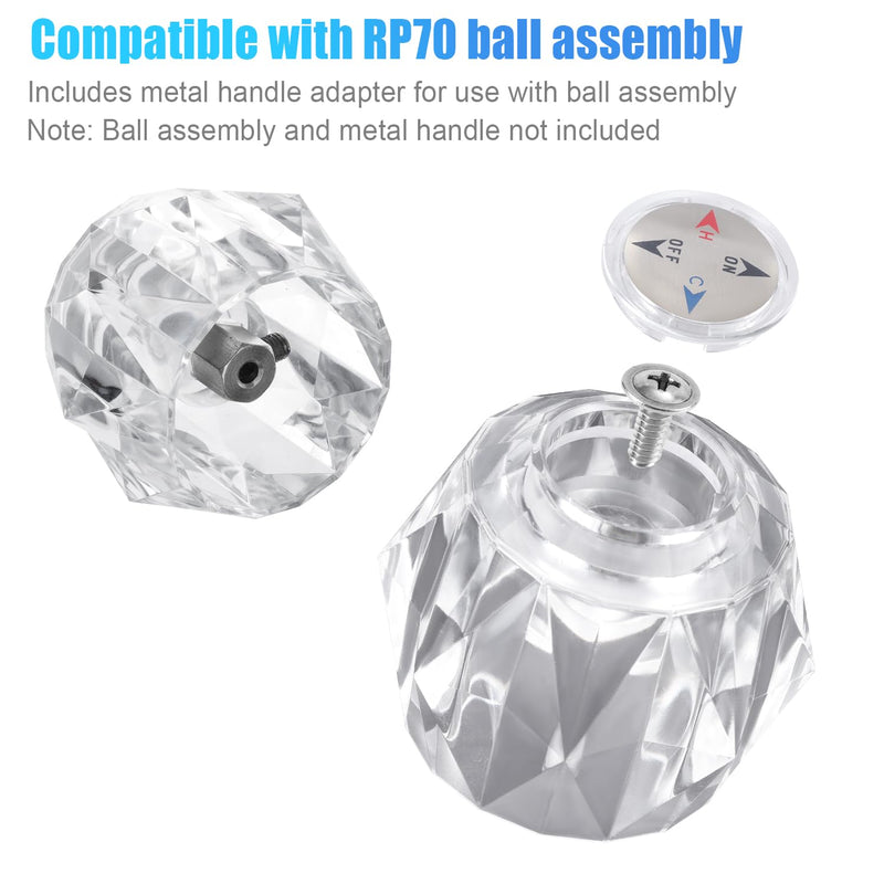 Shower Faucet Handle Replacement, Shower Knob Replacement Kit Hot and Cold Shower Handles Bathroom Faucet Knobs Replacement Bathtub Knobs for Delta Peerless