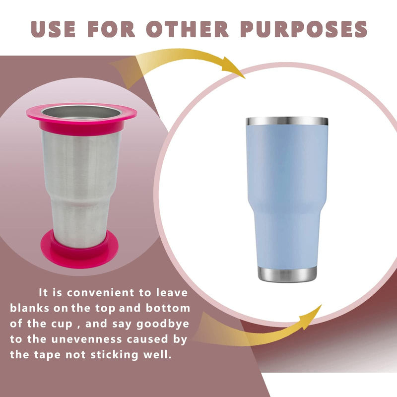 SECOPIN Tumbler Shields for Epoxy Rims, Tumbler Making Supplies, Tumbler Turner Silicone Insert, Paint Spray Shield 7 Sizes purple