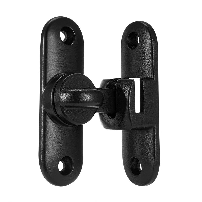 Matte Black Barn Door Latches,90/180 Degree Gate Lock,Zinc Alloy Right Angle Door Lock Latch,Flip Gate Latches Hardware,Door Security Door Latch Lock fo Cabinets,Bathroom,Barn Door Matte Black 1
