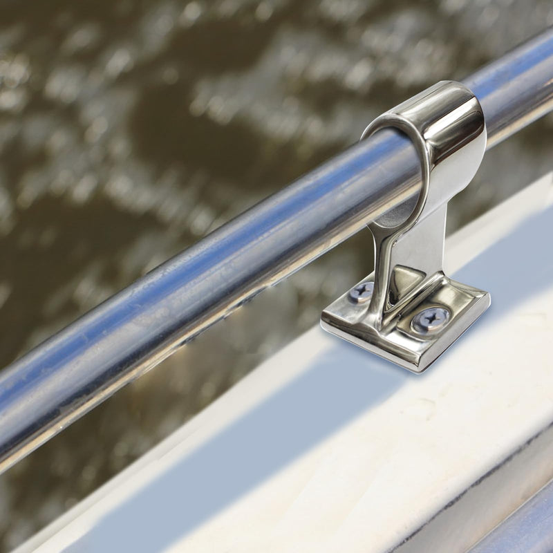 6pcs Boat Hand Rail Bracket, 316 Stainless Steel Boat Hand Rail Fitting, End-Right/Center/Front-Lift Bracket Stanchion for 1 inch OD Tube, Marine 60° Heavy Duty Boat Yacht Stanchion Fitting