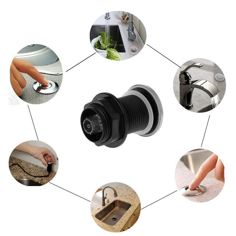 𝟐𝟎𝟐𝟑 𝙐𝗽𝒈𝒓𝒂𝒅𝒆𝒅 Sink Top Push Button with Air Hose Replacement, Air Switch Button for Garbage Disposal Air Actived Switch Sink Garbage Disposal Parts by Ketofa