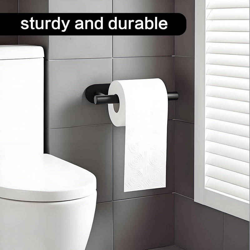 #304 Stainless Steel Toilet Paper Holder,Round Design,Matt Black Matt Black-one Piece One piece