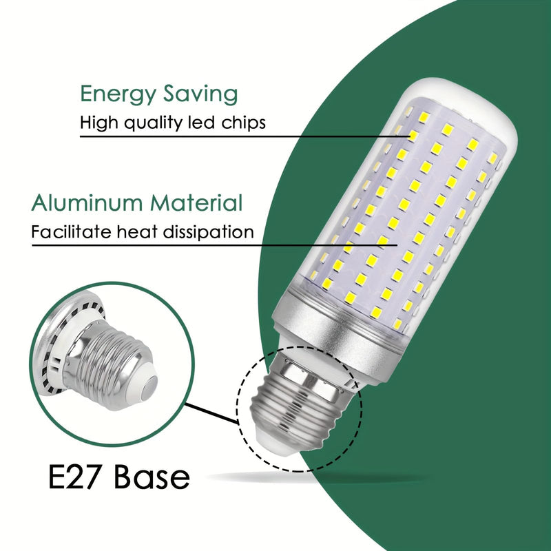 HJFF 4pcs LED Light Bulb 5000LM 350w Equivalent Super Bright 6000K Cool Daylight White 40W LEDs Bulb E26/E27 Medium Base for Outdoor Indoor Home Garage Backyard LED Corn Light Bulb 40w 5000k