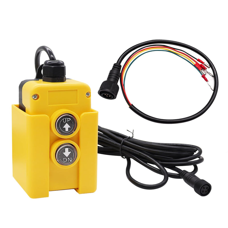 mankk 4 Wire Dump Trailer Remote Control Switch 12V DC Up Down Control Switch Double Acting Hydraulic Pump Power Unit for Truck Lift Gate Cranes Wrecker M-G018-4W