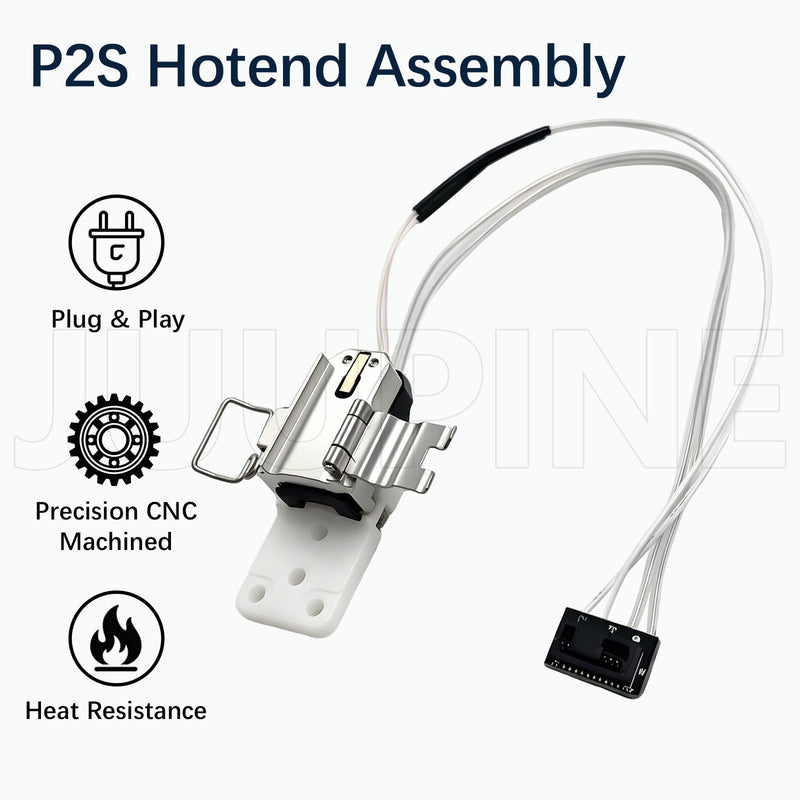 for Bambu Lab P2S Hotend Heating Assembly Kit,No FilamentJam, Ceramic Zirconia Heat Insulation Base, 2300°C Temp Resistant, Wear-Resistant P2S Hot End Heating Component for Bambu P2S 3D Printer