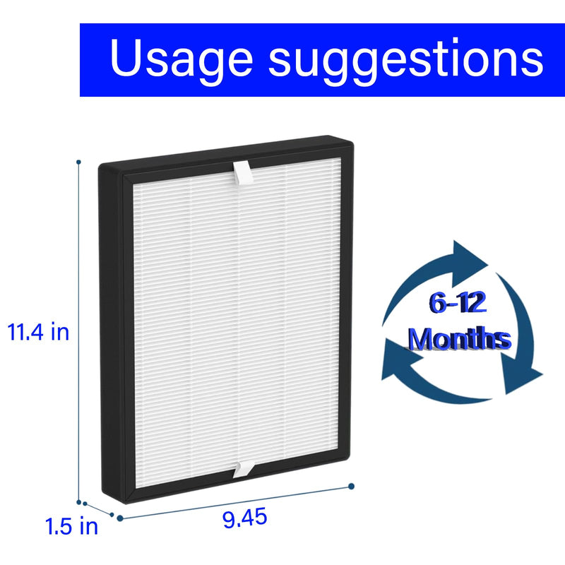 2 Pack BS-10 Replacement Filter for PARTU BS-10 Air Purifier