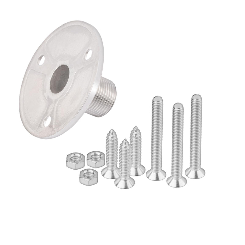 Bingfu VHF Marine GPS Antenna Base Mount Kit 316 Stainless Steel Fixed Mount Bracket for Boat Automotive