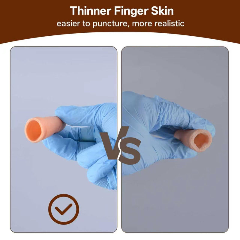 Blood Glucose Test Trainer Kit, Simulated Finger Prick Blood Collection Practice Kit for Medical Training