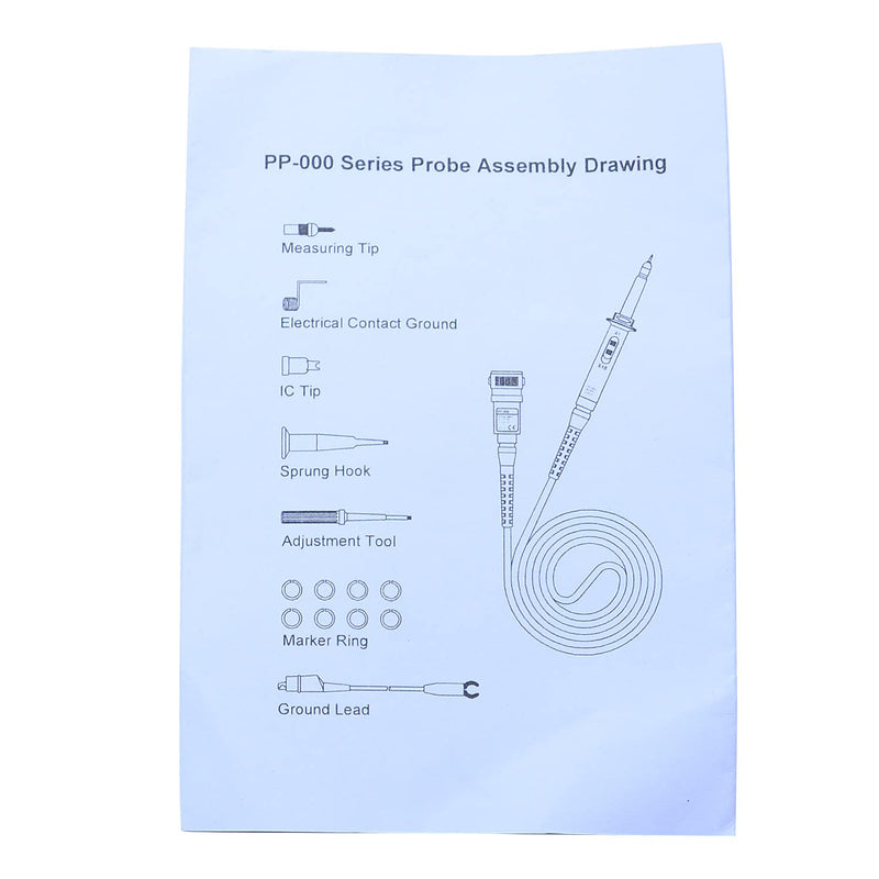 Hantek Universal Oscilloscope Probe with Accessories Kit 250MHz Oscilloscope Clip Probes with BNC to Minigrabber Test Lead Kit (PP-250) PP-250