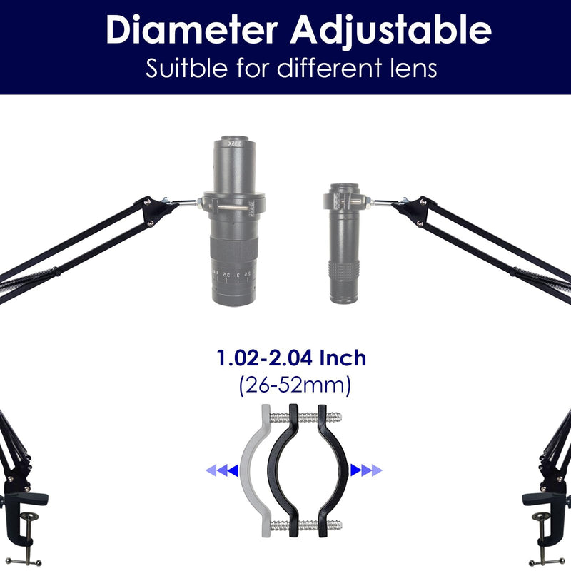 48MP 4K 1080P HDMI USB Digital Camera Electronic Microscope C Mount Lens Ring Stand Spot Light for Phone Repair Soldering Tools(Only Ring Stand)