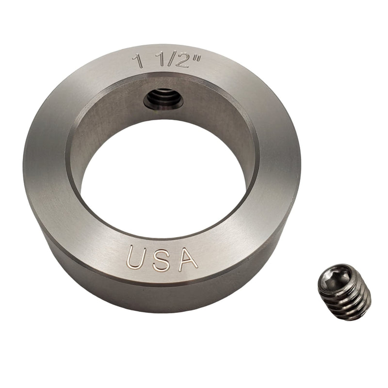 1.50" Bore Diameter - Set Screw Shaft Collar - 303 Stainless Steel (2 Pack) 1.50" Bore 2