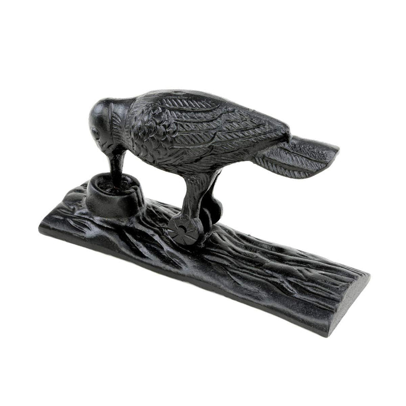 Renovators Supply Manufacturing Door Knockers for Front Door 6.5 in. Black Cast Iron Woodpecker Shaped Door Knocker with Mounting Hardware