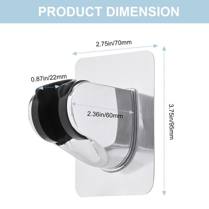 Shower Head Holder, Strong Adhesive and Waterproof Shower Head Holder Wall Mount, Adjustable Handheld Shower Head Holder, No Drilling and Use Conveniently
