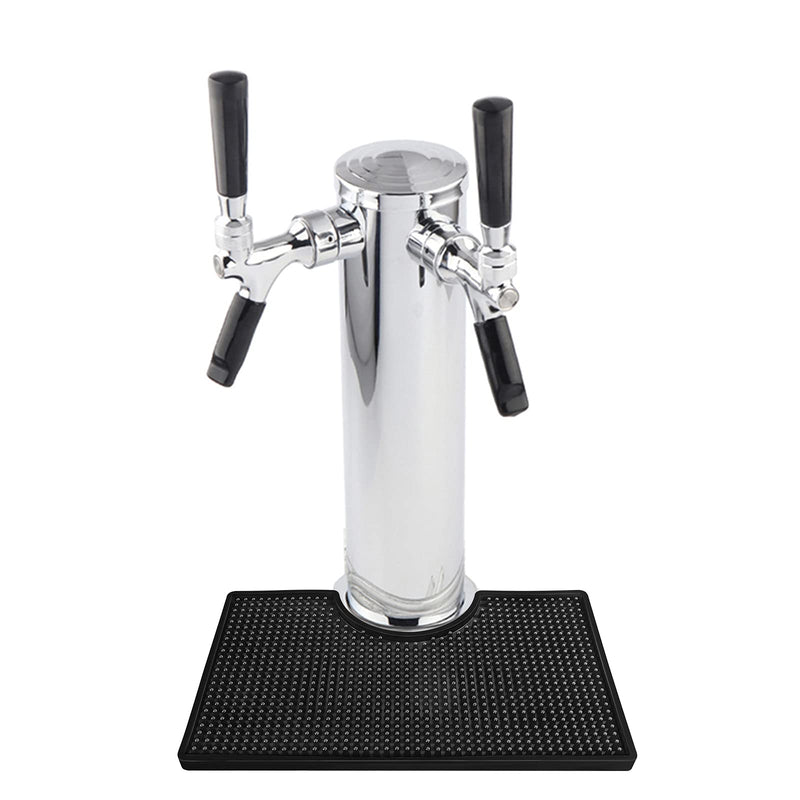 Beer Drip Tray, Non-Slip PVC Kegerator Surface Mount Drip Tray Mat, Beverage Bar Drip Tray with Draft Beer Tower Flange Cutout 330.0 Grams Plastic