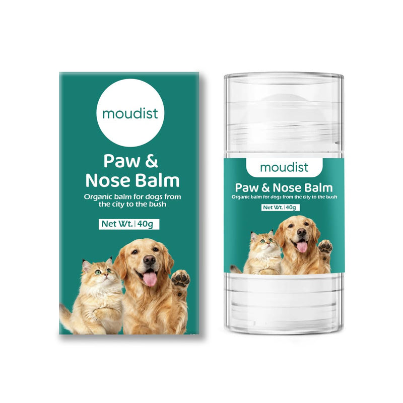 Dog Paw Balm Stick for Dry Cracked Paws – Moisturizing Paw & Nose Balm for Dogs & Cats – Paw Protector for Hot Pavement & Winter Walks, Non-Greasy Formula (40g)