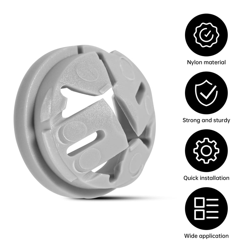 35 Pcs 3/8 in. - 1/2 in. Non Metallic Button Push-in Bulk Connector, Plastic Cable Connector Electrical Conduit Fittings, Fits 1/2-Inch Knock Outs 35