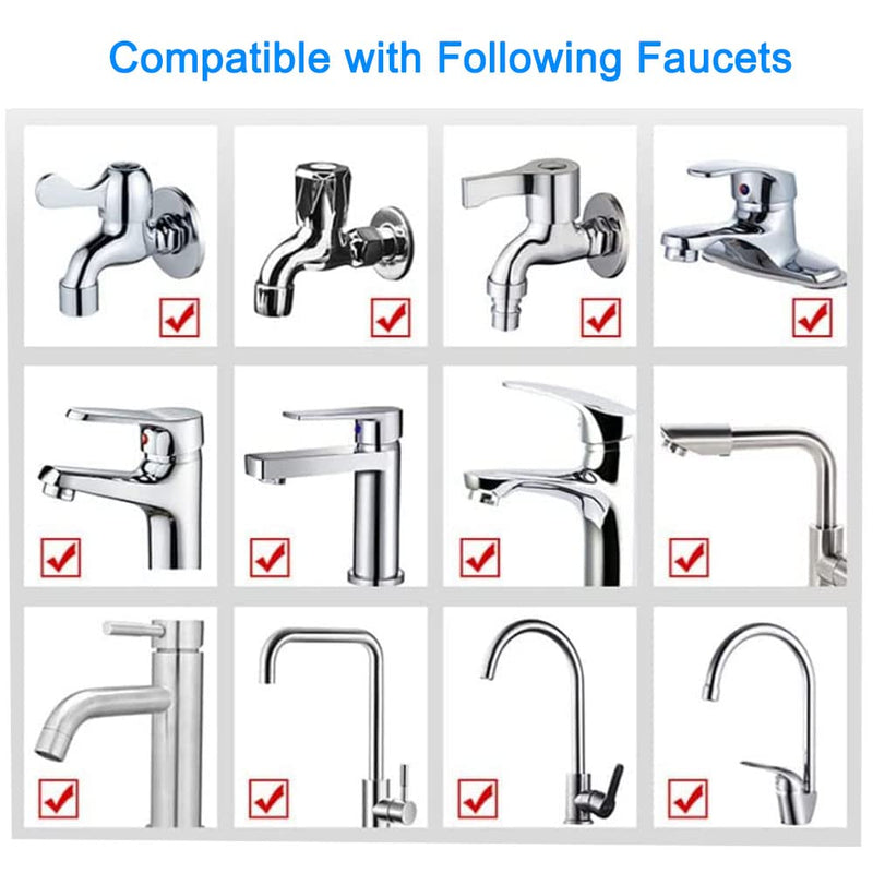 Sink Faucet Hose Shower Sprayer Attachment for Hair Washing&Pet Shower,Water Saving Aerator with 3-Way Diverter Valve for Bathroom Bathtub, Kitchen Faucet, Utility Laundry Tub(White) White with 79" Hose