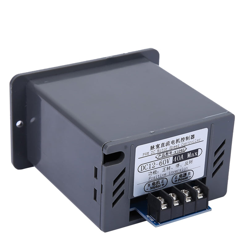 Variable Speed Controller, 40A Speed Controller, DC12-60V Motor Speed Controller, PWM Motor Speed Control with CW CCW Reversible Switch Speed Controller for Electric Motor