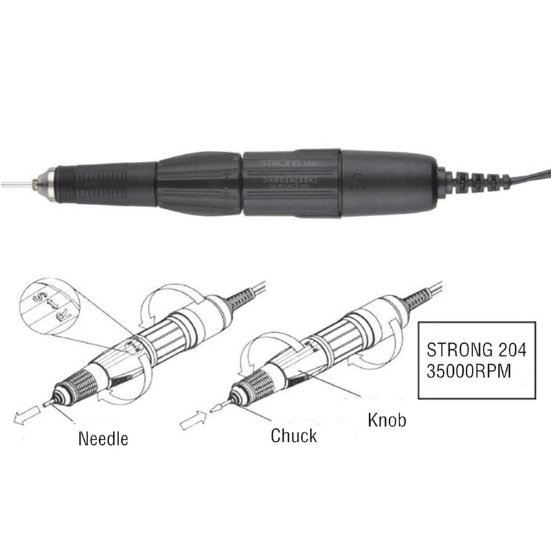 35K RPM Micromotor Polisher with Micro Motor Handle, Micromotor for Jewelry,Ceramics,Silicone,Glasswork,Woodcarving (102L, 3mm) 102l