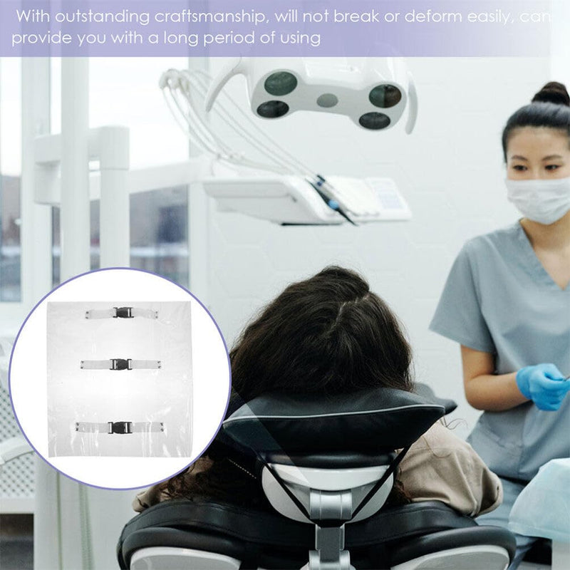 HOMSFOU 2pcs Chair Foot Cover Pad, Plastic Washable Clinic Unit Transparent Mat with Elastic Bands Chair Toe Cover Sleeve