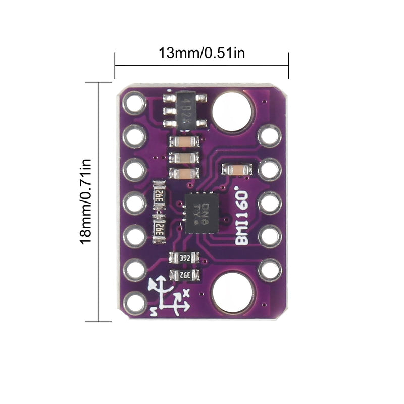 10pcs BMI160 GY-BMI160 6DOF 6-Axis Sensor Module Gravity Sensors Accelerometer Gyroscope Acceleration Gravity Sensor IIC I2C SPI 3-5V