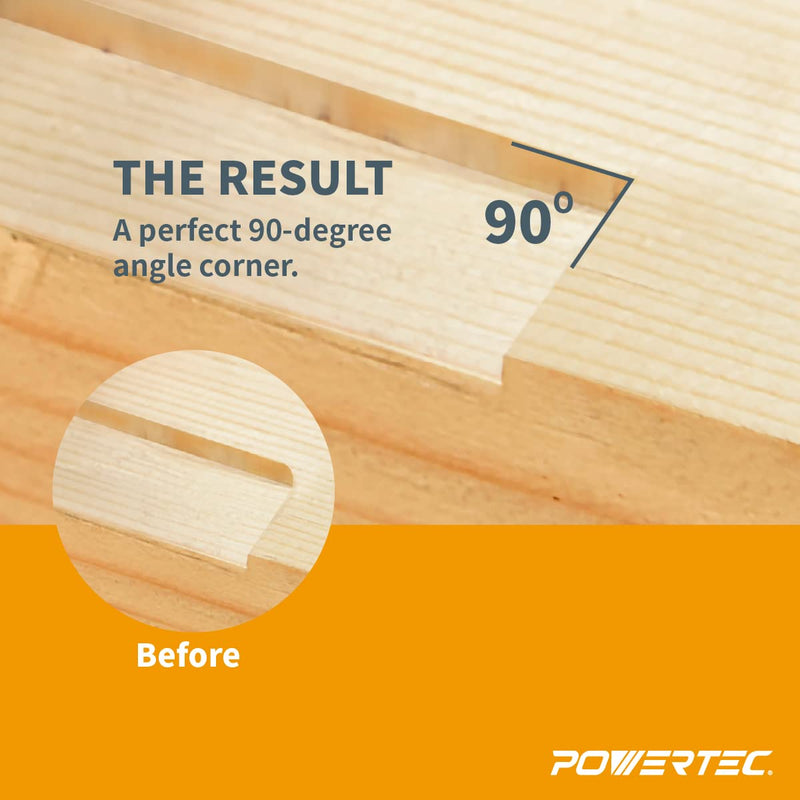 POWERTEC Corner Chisel, Square Mortise Chisel for Door Strike Plate, Door Hinges, Framing, and Woodworking (71036)
