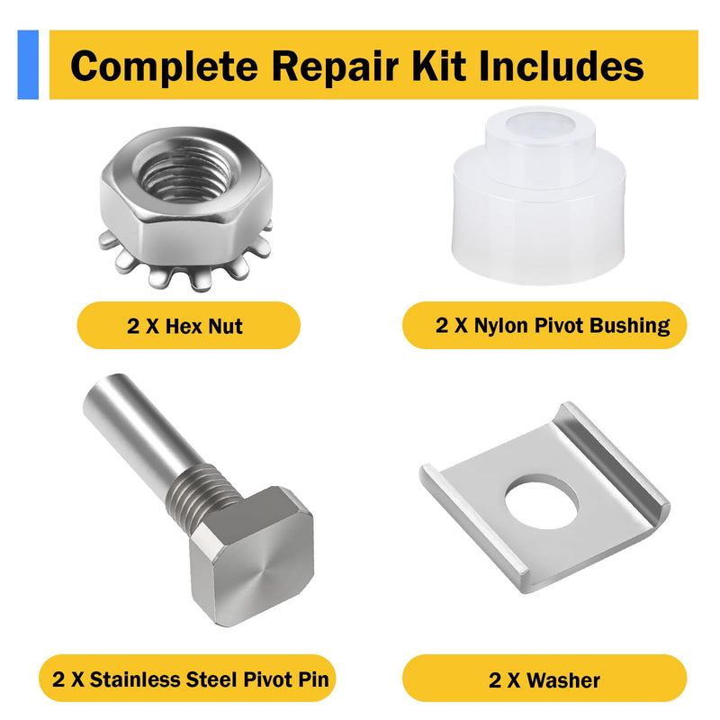 Shower Door Repair Kit– Shower Door Replacement Parts Compatible with SDPP01 SPB12 – for Framed & Frameless Shower Doors(2 - Piece