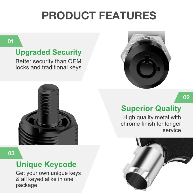 5 Pack Cabinet Lock with Keys, 7/8" RV Storage Locks Keyed Alike, RV Locks for Storage Door, Camper Cabinet Door Toolbox Lock Mailbox RV Cam Locks with Manual (Black -5 Pack, 7/8 Inch) Black - 5 Pack