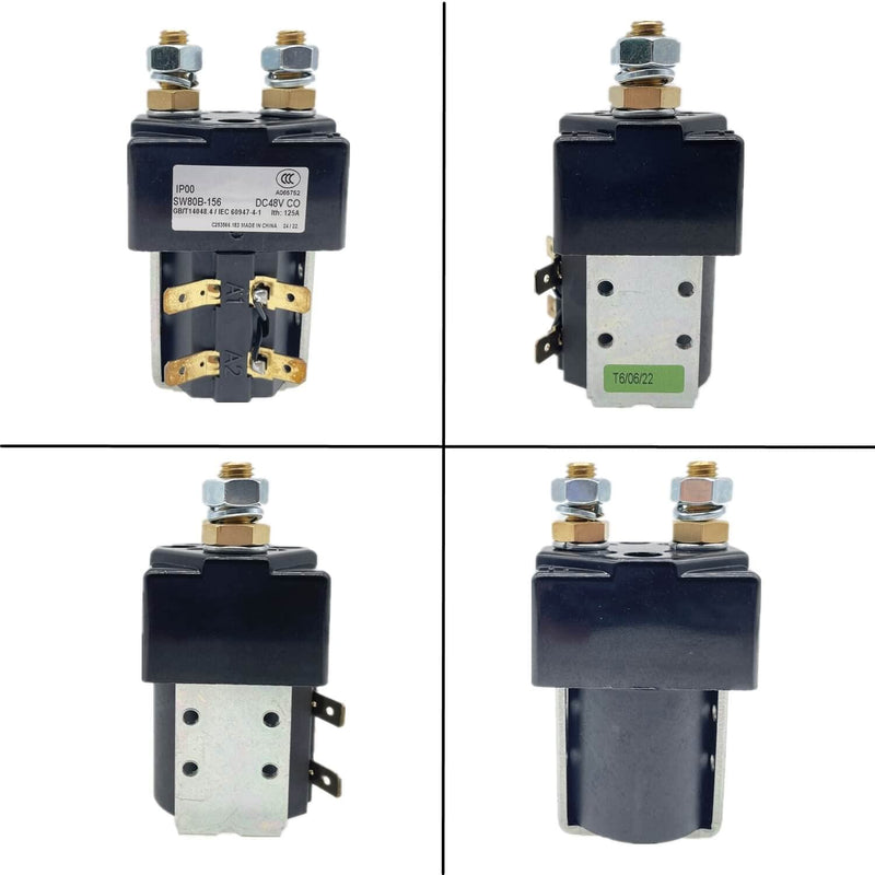 SW80B-156 Contactor, 48V 125A Contactor for Curtis ZAPI B4SW11 B4SW12 Controller, Electric Forklift/Golf Cart Solenoid, SW80B156 SW80156