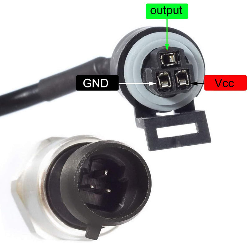 AUTEX 150 Psi Pressure Transducer/Sender/Sensor with Connector Harness 0-150 Psi Stainless Steel 1/8”-27 NPT Pressure Transducer Sensor Compatible with Oil, Fuel, Air, Water