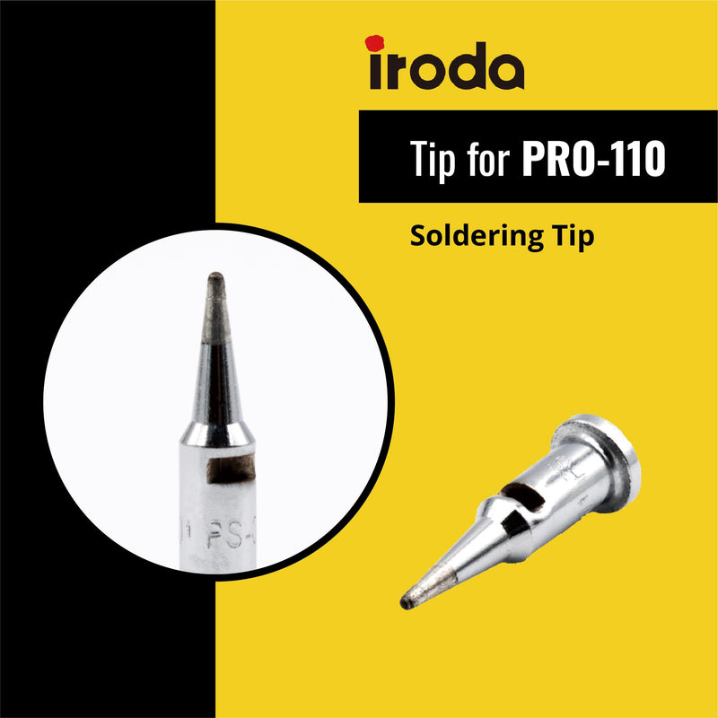 Iroda Solderpro 110 Spare Soldering Tips Set For Butane Soldering Iron Includes Conical, Chisel, Hot Cutter