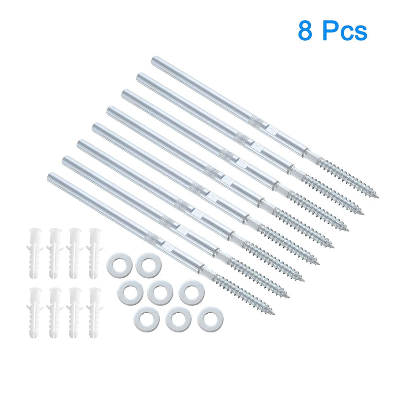 uxcell 8 Pcs Floating Shelf Brackets Metal Hidden Shelf Support Brackets 8 x 150mm(0.3 x 5.9 Inch) Invisible Shelf Brackets with Screws for Floating Wood Shelves 0.3 x 5.9 Inch