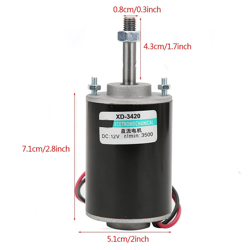12/24V 30W CW/CCW High Speed Permanent Micro DC Magnet Motor Low Noise Permanent Magnet DC Motor for DIY Generator(24V 7000rpm) 24V 7000rpm