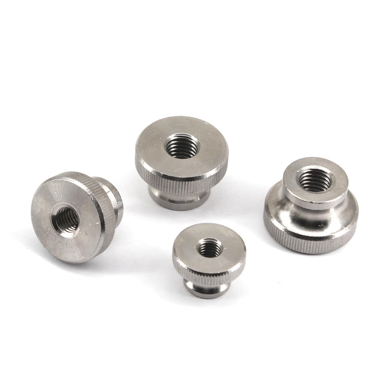 (30 Pieces) M2.5 Knurled Thumb Nut 304 Stainless Steel Round Knobs Fasteners Metric Thread Nuts Hand Screw Nuts for 3D Printer Parts