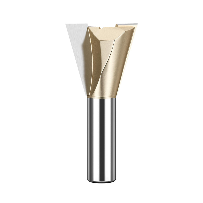 HUHAO 1/2 Inch Shank Dovetail Router Bit,1-1/4" Dia Half-Blind & Through Dovetail Bits Carbide Wood Joints Cutter Tool for Making Boxes Drawers Chests 1/2*1-1/4