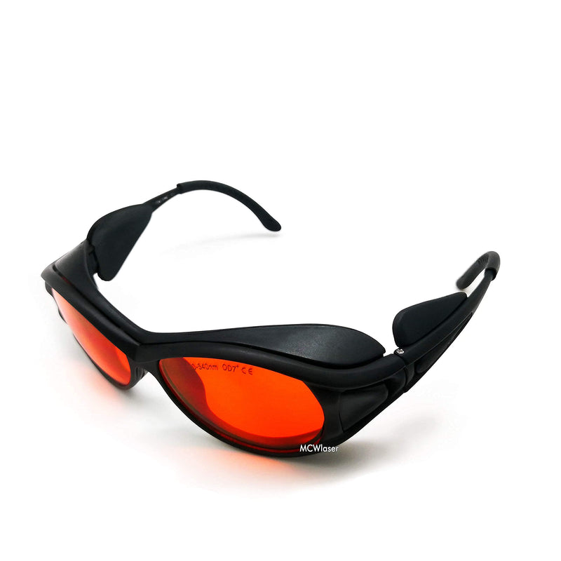 MCWlaser Laser Safety Glasses 190-540nm Protective Goggles CE for UV Lamp Ultraviolet/Blue/Green Laser Absorption Type EP-3 Style 2