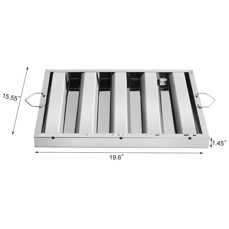 New Star Foodservice 54354 Stainless Steel Hood Filter 20" W x 16" H 1 Count (Pack of 1) Individual 20" x 16" - NewNest Australia