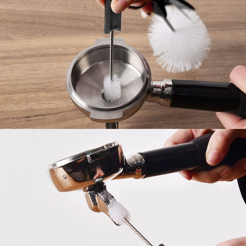 CAFEMASY Espresso Machine Cleaning Brush Kit and Coffee Machine Cleaning Brush Cleaning Espresso Machine Group Head Steam Wand Milk Frother Drip Tray Coffee Mug