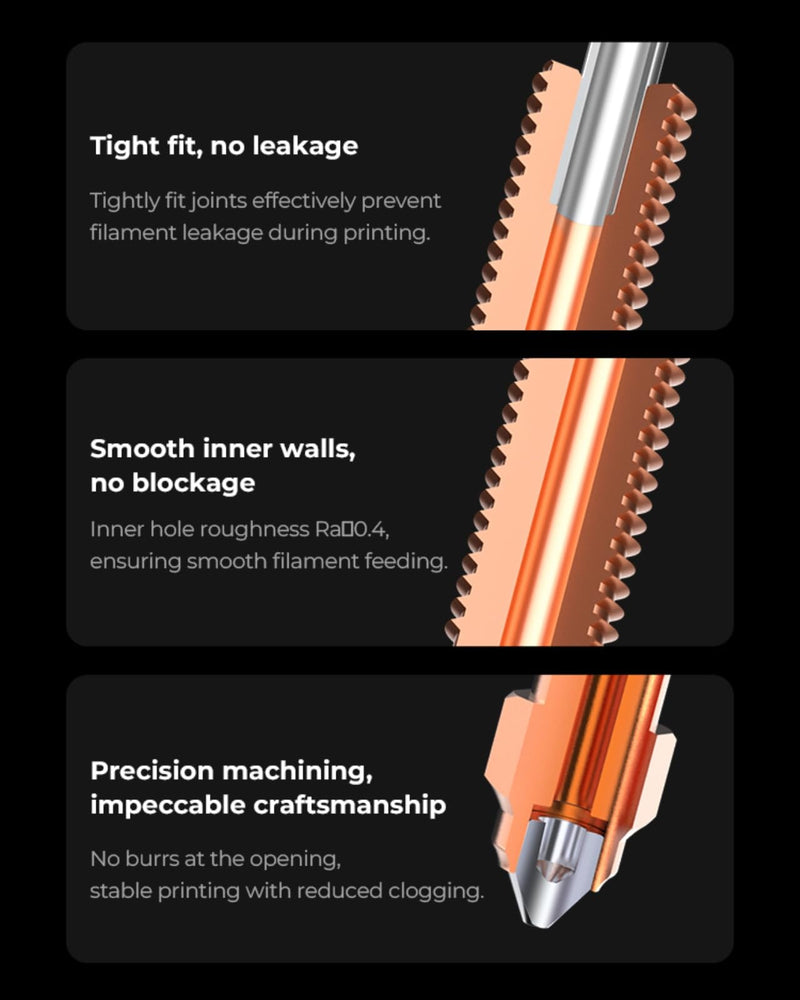 Creality Official K1C Nozzles 4 PCS, Unicorn Quick-Swap Nozzle Kit,High Speed Tri-Metal Steel-Tipped Copper and Titanium Alloy Heatbreak Nozzle Kit Suitable for Creality K1C,Ender 3 V3,V3 Plus Models 4PCS-0.4 0.6 0.8
