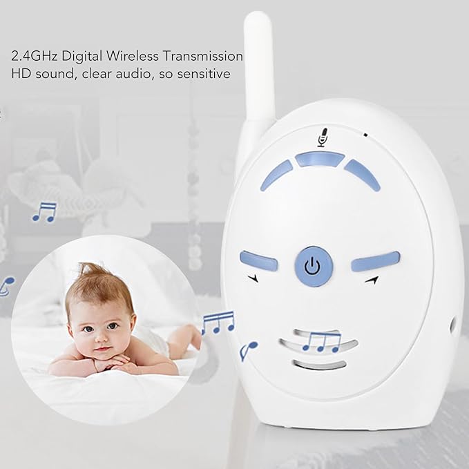 Audio Baby Monitor with Night Light, 2.4Ghz Wireless Baby Monitor Voice Only, Two-Way Talk, Lullaby and Built-in Speaker, Ideal Gift (US Plug) - NewNest Australia