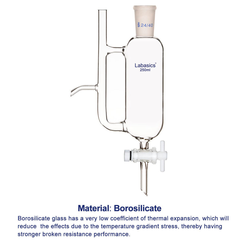 Labasics Water Oil Receiver Separator with 24/40 Lab Supply, 250 ml