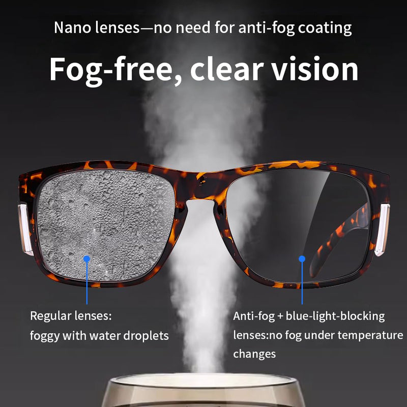 Z87Anti-Fog Photochromic Blue Light Blocking Safety GlassesUV400 Impact Resistant Protective Eyewear, for Men Women Leopard