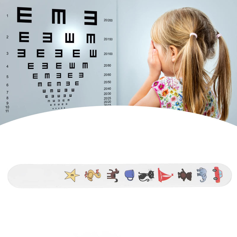 Fixation Stick Vision Tester, Coating Thicken, Clear Colorful Animal Patterns, Kids Vision Optometry Test Card, 2 Sizes(#1) #1