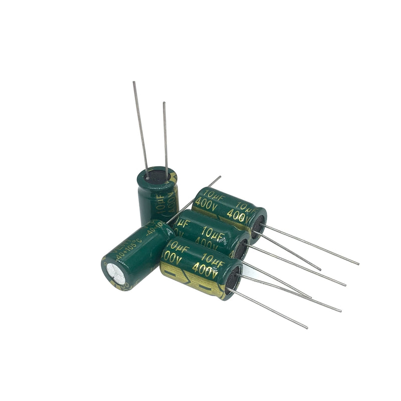 10PCS 400V 10UF Capacitor 10x17MM(0.39x0.67in) High Frequency Aluminum Electrolytic Capacitors for TV, LCD Monitor, Game 10PCS 400V 10UF