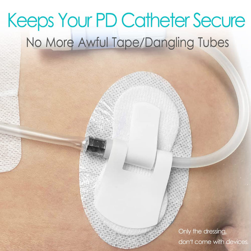 Feeding Tube Pads for Peritoneal Dialysis Peg/G/J Tube Stabilizer Accessories PD Abdominal Support Holder Patch Individually Packed Adhesive Stickers for Elderly Man Woman (Pack of 10) Catheter Stabilizer Adults-10 Pcs