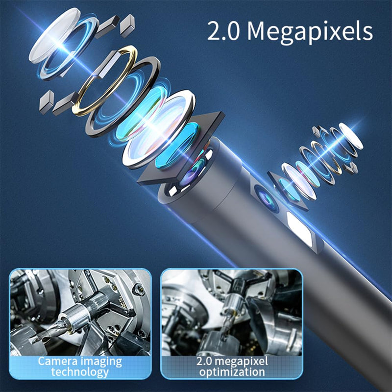 Weytoll Endoscope Camera with Light, Phone Connected Endoscope, Type-C Inspection Borescope Camera 7.9mm Built-in Adjustable LED Lights IP67 Waterproof for Android IOS