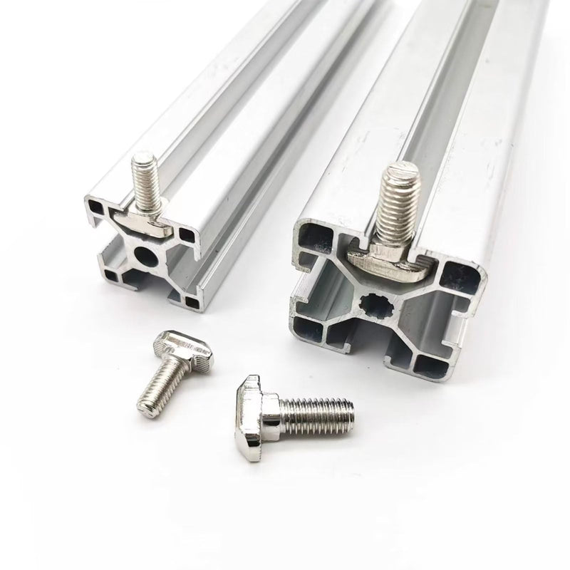 M6 x 16mm Metric Thread T Slot,Drop-in Stud Sliding T-Bolt,Hammer Head Bolt,T Screw Stud for 3030 Series Standard 8mm T-Slot Aluminum Extrusion Profile,Carbon Steel Nickel Plated (30-Series,10 Pcs) 30-M6x16mm（10 Pcs）