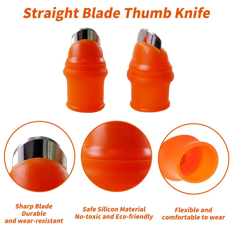 YBB 12 Pcs Gardening Silicone Thumb Knife Harvesting Tool, Separator Finger Plant Fruit Picking Knife Garden Tool (L) L